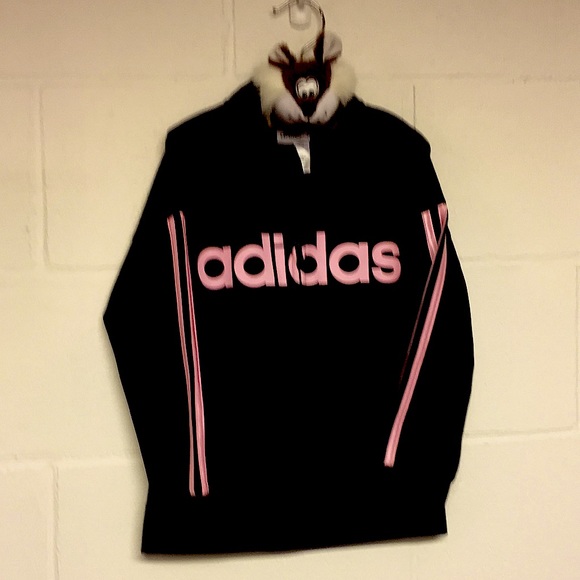 ADIDAS Girls Sweater, size 6, Black/pink - Picture 2 of 9